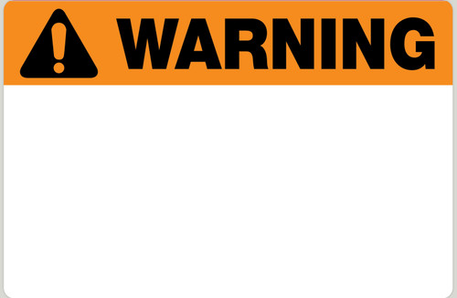 LabelTac 4 and Pro Model Die-Cut Warning OSHA Header Roll